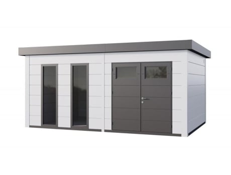 Abrigo De Jardim Metálico Nh11 | Branco / Branco | 538 X 358 Novo Habitat