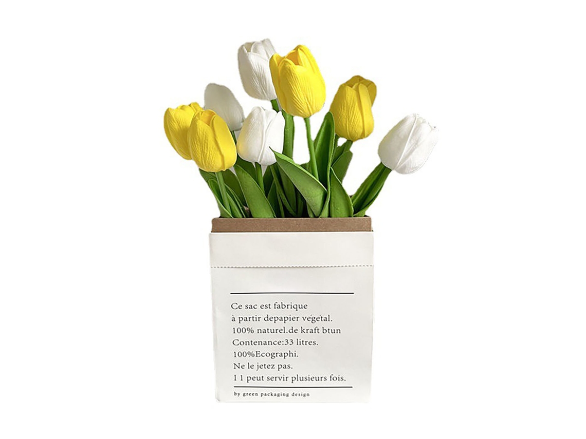 Flores Artificiais Tulipa Detalhes Fino Cores Vibrantes