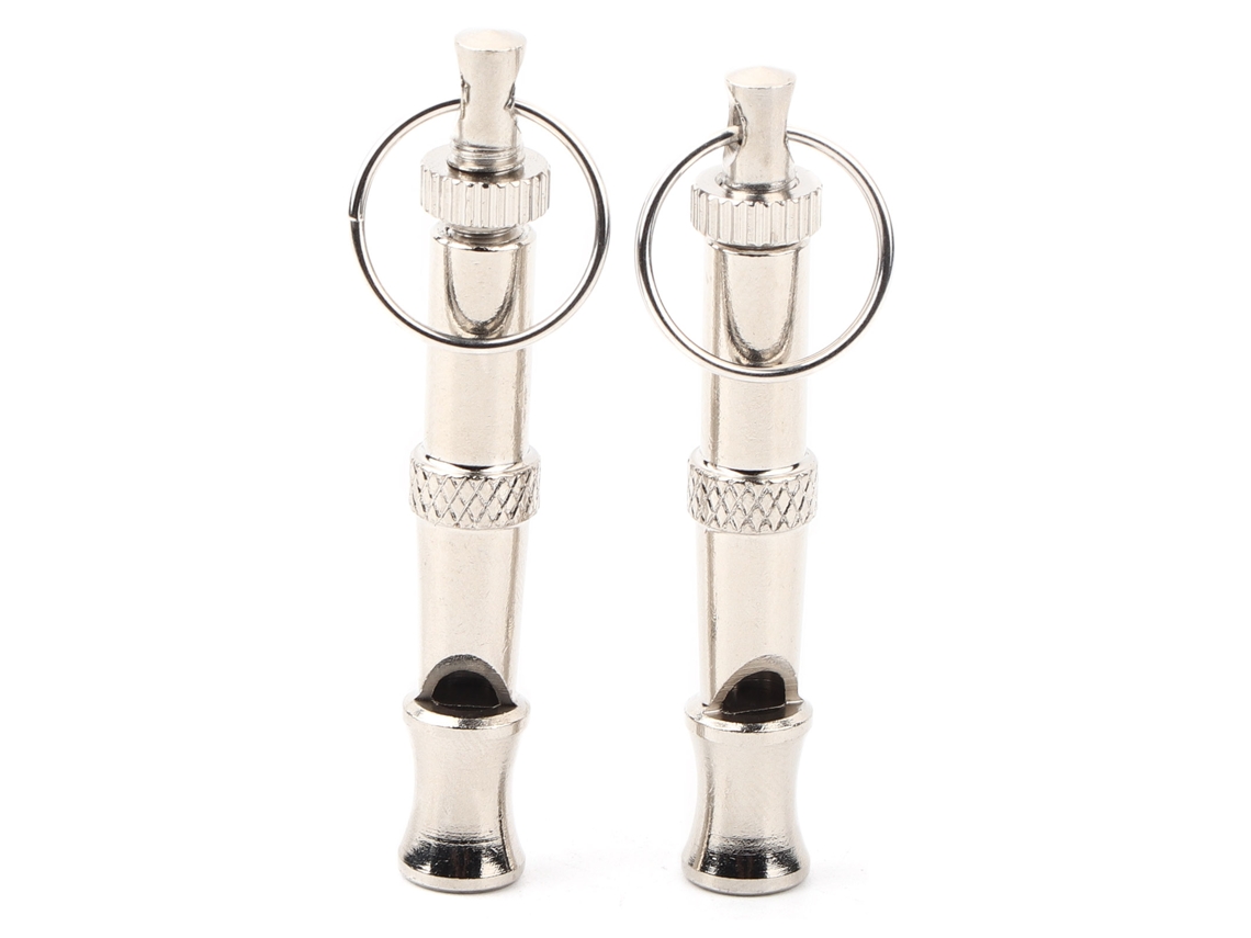 2pcs Apito Ultrassônico de Aço Inoxidável Portátil para Treinamento de Cães, Pombos e Aves