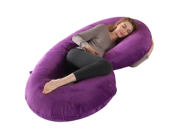 Almofada para Grávidas, Almofada de Amamentação, Alivia nas Costas, Pescoço e Dor Lombar Durante a Gravidez SPQMENT (140x70cm roxo Escuro)