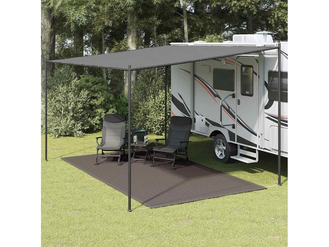 Vidaxl Tapete De Campismo Para Tenda 250x400 Cm Antracite