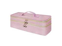 Bolsa De Viagem Para Secador De Cabelo Rosa Com Dupla Camada Portátil SUNNY SPACES