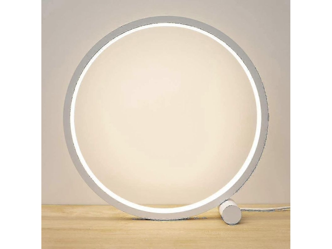 Lâmpada De Mesa Led Minimalista Moderna Anel De Metal Alumínio Luz Suave Sem Bateria Usb 5v 2a 8w