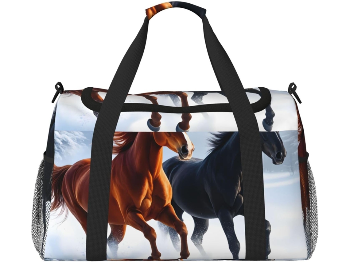 Bolsa de Viagem Impermeável Winter Horse Gallop Compacta Ergonômico | S/MARCA