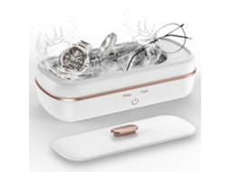 Limpador Ultrassônico De Joias, Máquina De Limpeza Ultrassônica De Óculos Portátil De 47 Khz Com Dois Temporizadores, Cor Prata (branco)