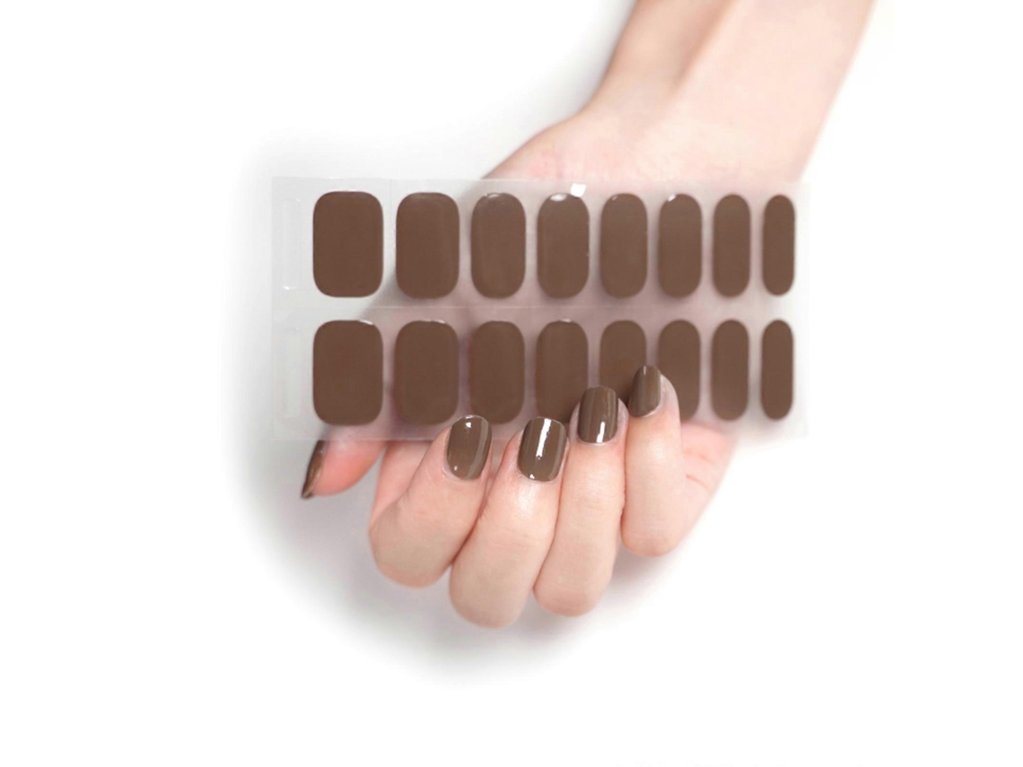 16 Unidades/pacote De Tiras De Esmalte Para Mulheres, Adesivos De Cor Sólida Para Unhas, Tiras De Acrílico Para Unhas Hengrongshen
