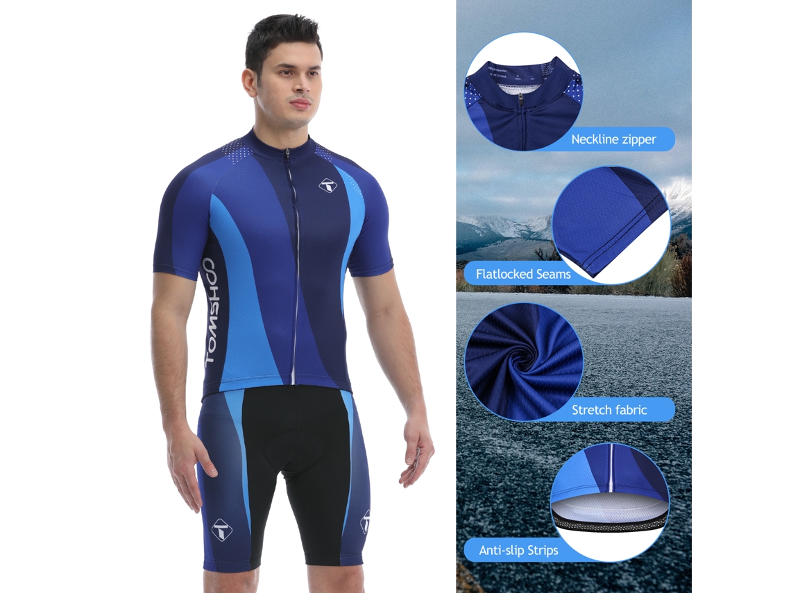 Roupa de Ciclismo 2026 Tomshoo para Homens Jersey de Secagem Rápida e Calções com Suspensório S/MARCA