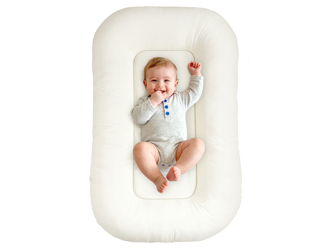 Ninho de Bebé CHRUI 0 24 Meses Algodão Respirável Portátil 75x45cm (branco)