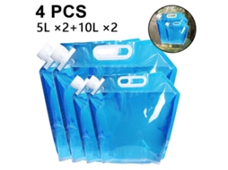 Lurelia Recipiente De Água Dobrável 5l/10l Plástico Azul Torneira Sem Bpa Portátil Campismo