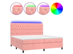 Box Spring Bed, Box Spring Beds Vidaxl Cor-de-rosa Veludo (200 X 200 Cm)