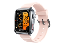 Smartwatch F330 Sos Com Dados De Saúde, Ecg, Vfc (variabilidade Da Frequência Cardíaca), Oxigenação Sanguínea E Análise Corporal, Tela Ips (rosa)