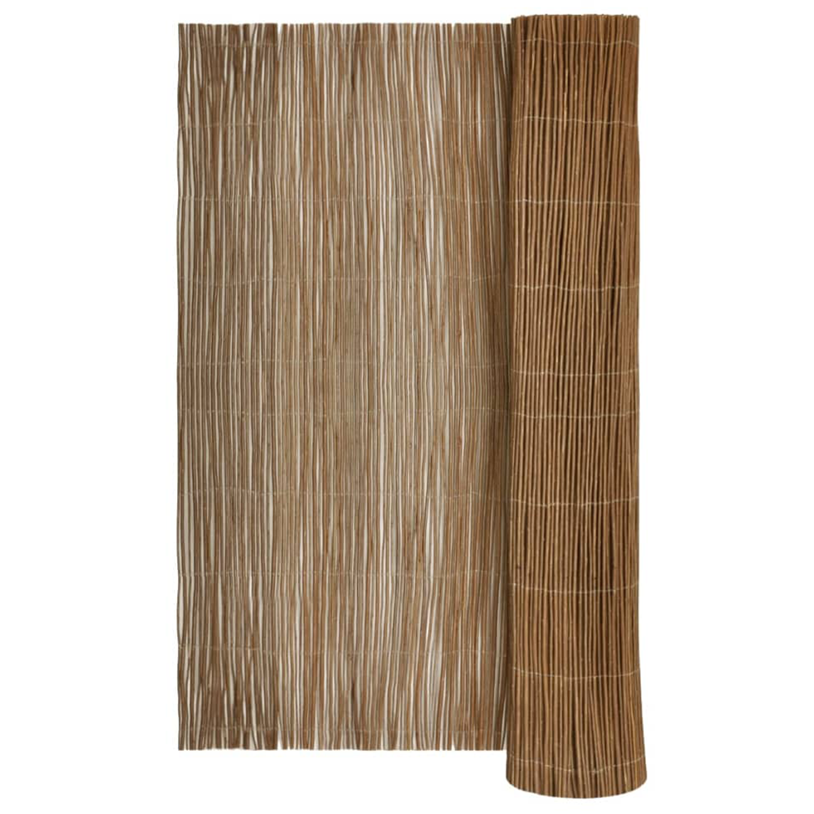 Conjunto 1 Barreira Externa Vidaxl Castanho Madeira (140 X 500 Cm)