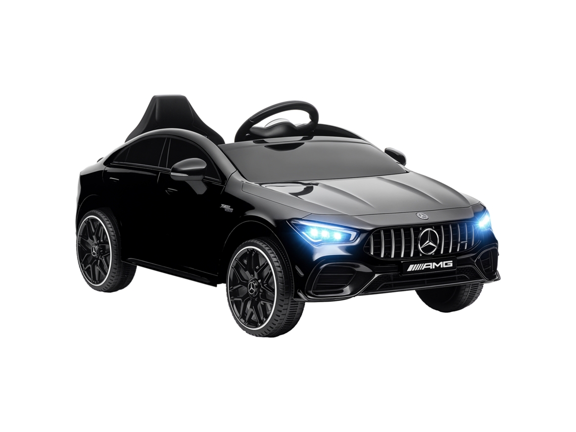 Carro Infantil. Elétrico Controlável Remotamente. com Rolos de Transporte. Luzes de Led. Horn. para Crianças de 3 a 6 Anos. Preto