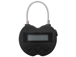 Cadeado Temporizador Inteligente com Visor Lcd, Recarregável Via Usb, Ideal para Viagens, Ynp BRILVIBERA