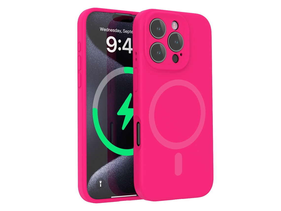 (vermelho, Iphone 16 Plus) Capa Para Iphone, Silicone Líquido, Proteção Para A Lente, Forte Fixação Magnética.