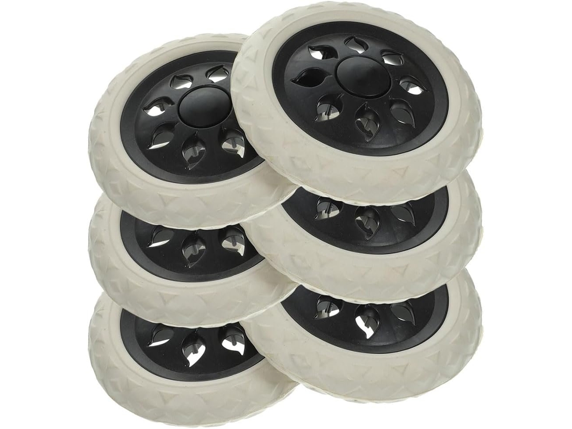 Roda de reposição para carrinho de golfe, 6 peças, espuma bege e preta.