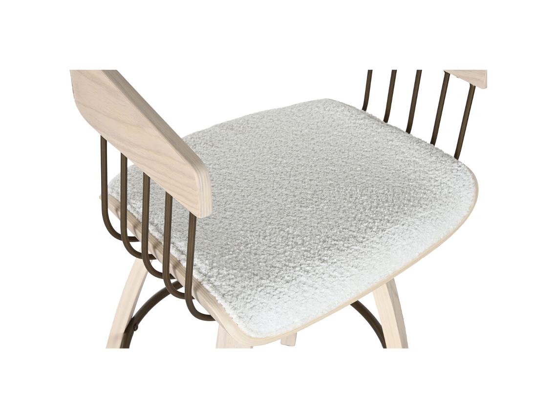 Banqueta HOME ESPRIT Branco Madeira 51,5 x 47,5 x 94,5 cm