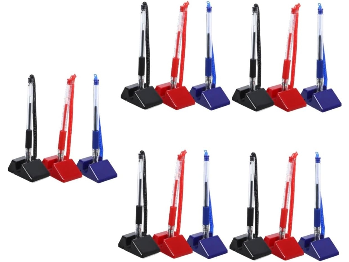 Conjunto De 15 Canetas Tinta Gel Stobok Com Suporte Para Mesa,