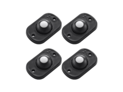 Conjunto De 4 Rodízios Ajustáveis Em Abs E Aço Inoxidável, Deslizantes De Fácil Instalação, Isolamento Acústico Para