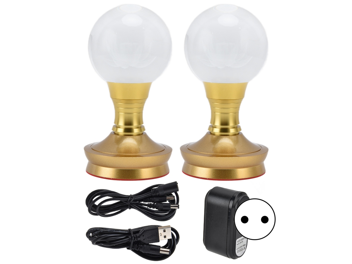 Lâmpada Led Cristal Bola Buda 3 Cores Plugue Eu