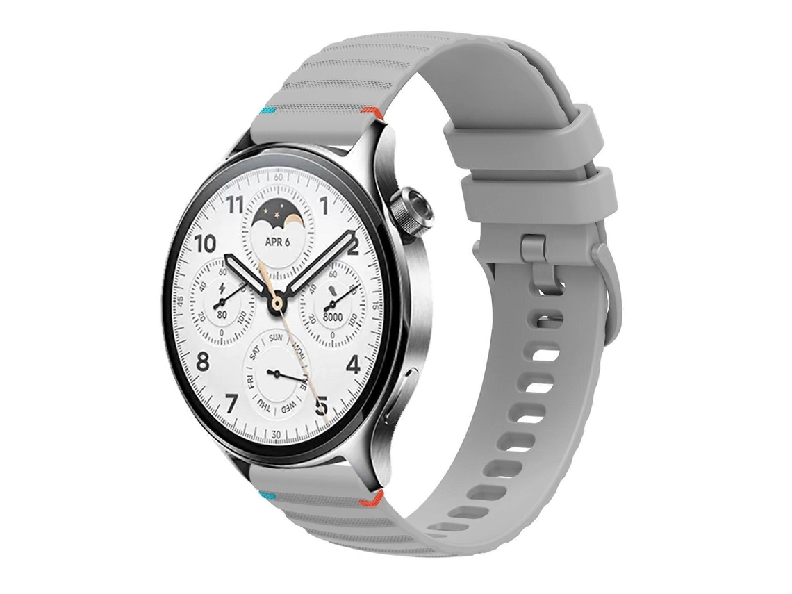 Pulseira De Silicone De 22 Mm Com Costura Ondulada Em Pontos.