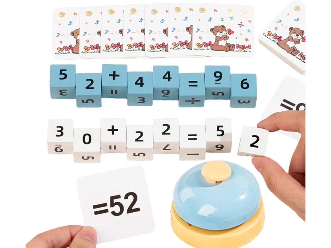 Brinquedos Digitais, Blocos Numéricos De Madeira Educativos, Jogo De Tabuleiro Matemático E Cartões De Memória