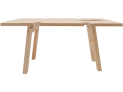 Mesa Dobrável Quadrada de Madeira, e Prática, para Uso Externo, como Mesa de Vinho, Mesa de Piquenique para Praia e CHABERLU