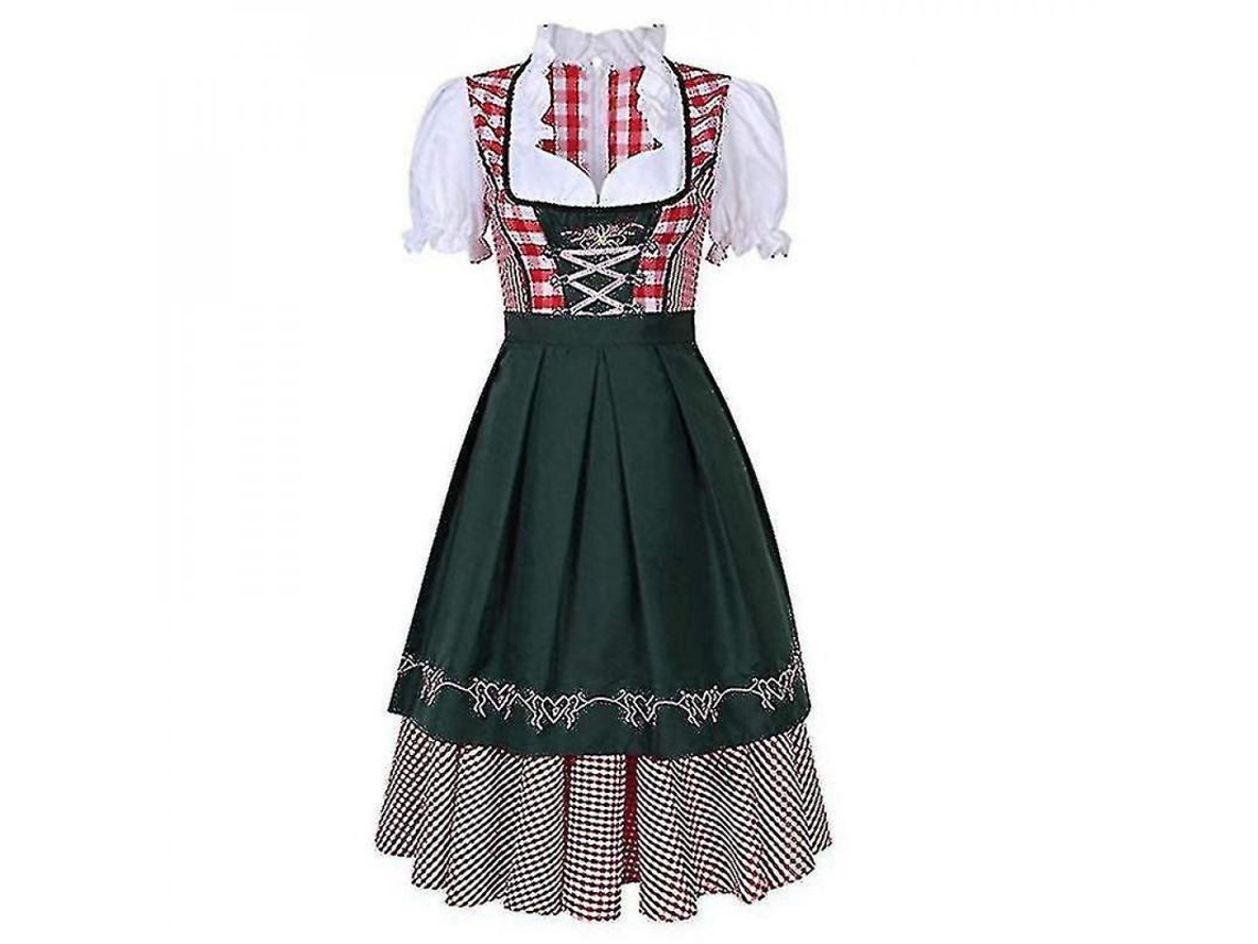 2026-traje Tradicional De Oktoberfest Para Mulher Vestido De Cervejeiro Alemão Com Avental Conjunto De Disfarce L