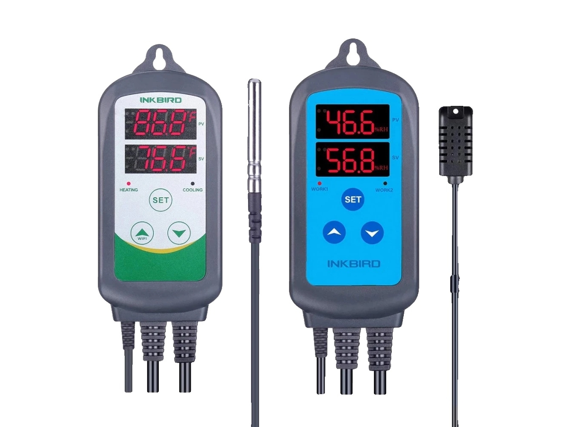 Controlador Digital De Temperatura E Umidade, Pré-wirado, De Duplo Estágio, Tomada Eu
