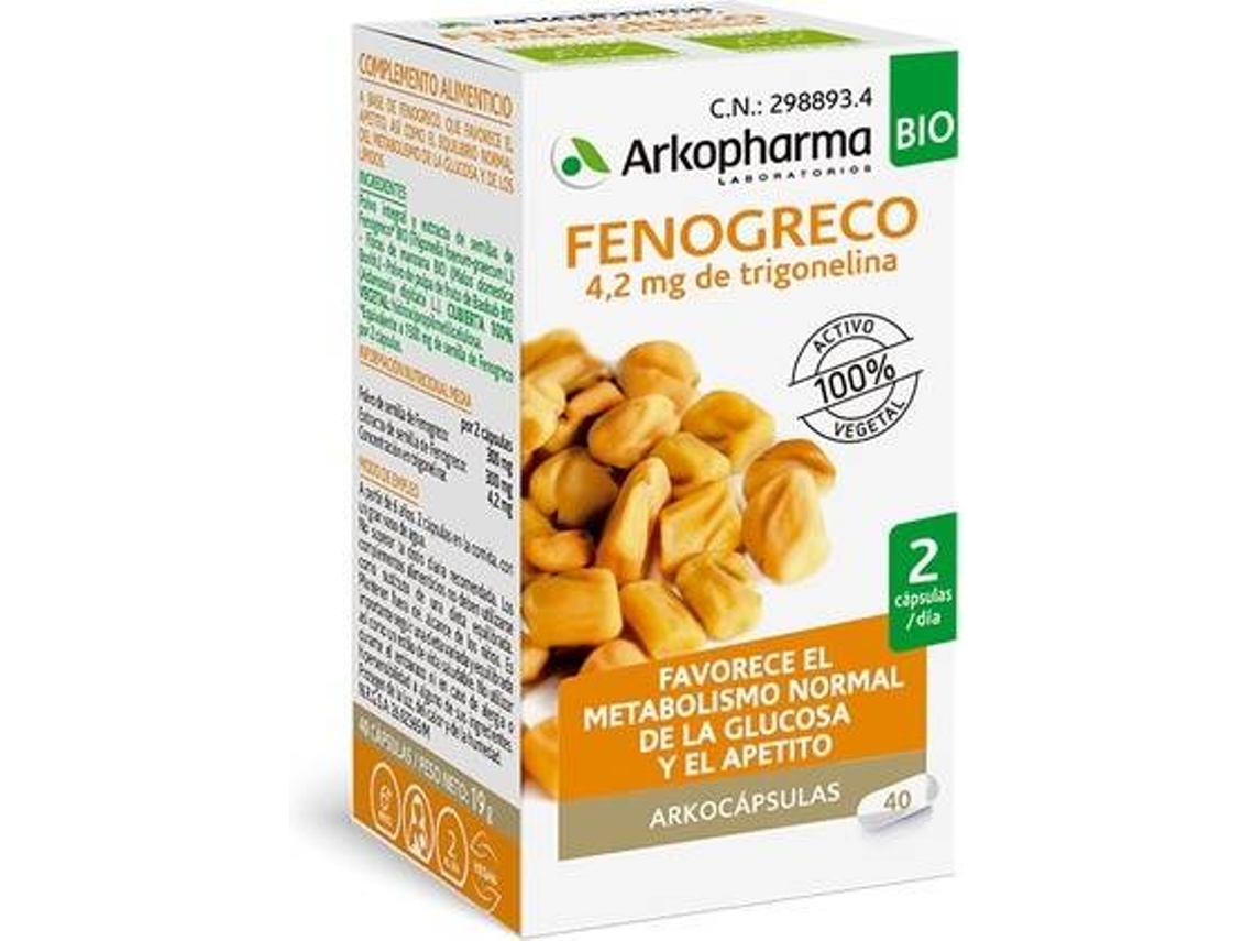 Suplemento Alimentar ARKOPHARMA Arkocápsulas Feno-Grego Bio (40 cápsulas)