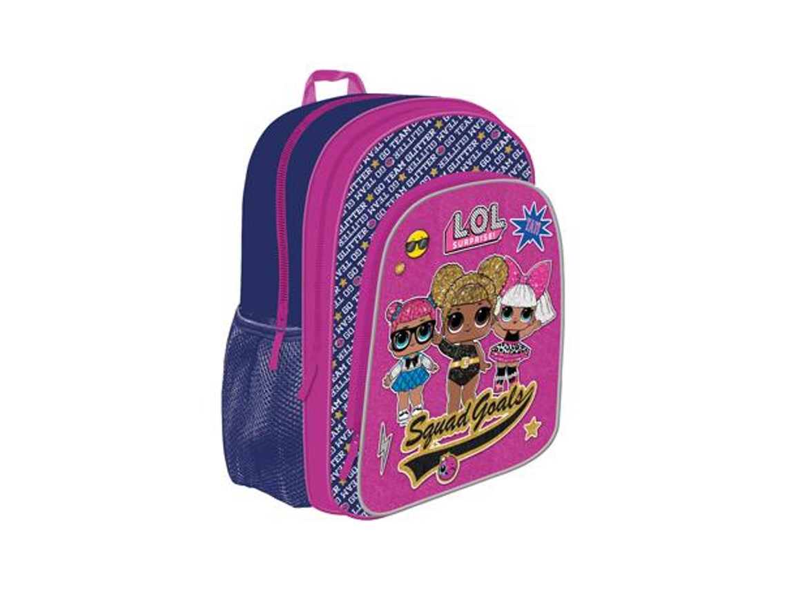 Lol Glittery Mochila Grande com 2 Fechos 29X38X11 cm
