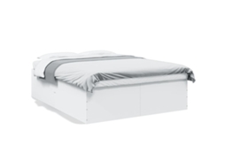Bed Frame, Bed Frames Vidaxl Branco Madeira Processada (150 X 200 Cm)