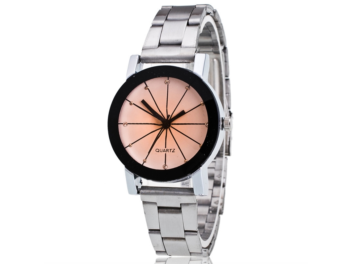 Reloj De Pulsera Casual Unisex Zhoulianfa Acero Plata Blanca Mujer Cuarzo Simple