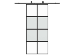 Sliding Door, Sliding Doors Vidaxl Preto Vidro (90 X 205 Cm (trilho Deslizante De 183 Cm))