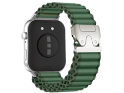 Bracelete para Huawei Watch Fit 4 Pro / Fit 4 / Fit 3 Esportivo Off road com Fivela de Paraquedas Verde + Fivela Prateada XIAOMOYU