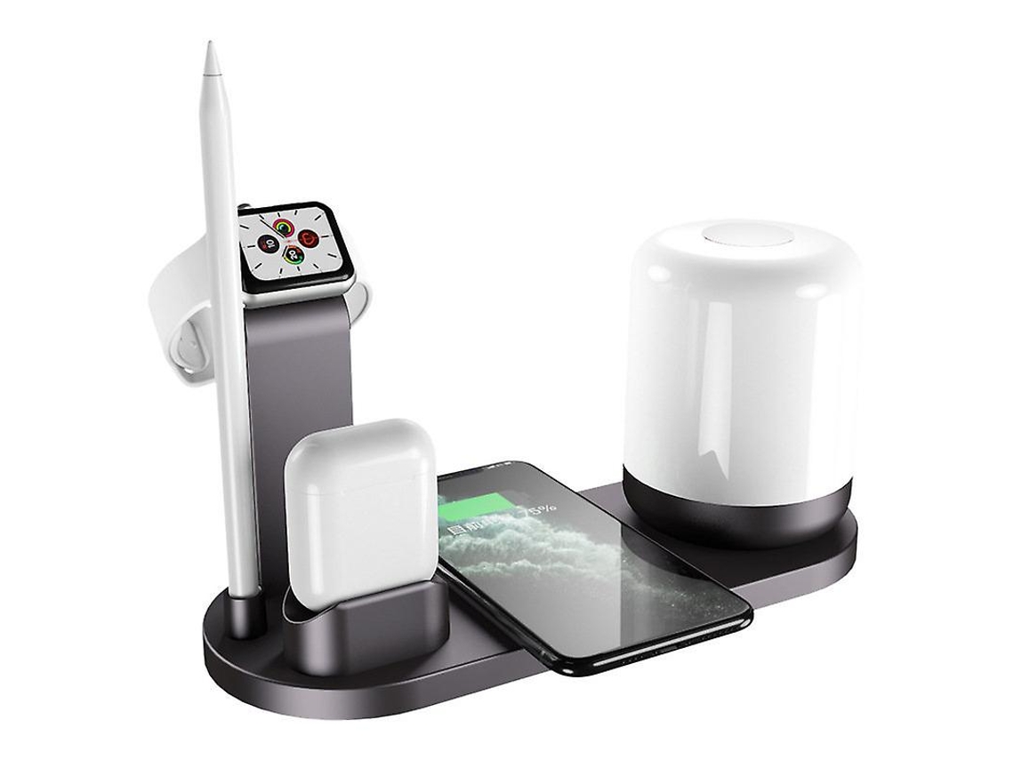 Carregador Sem Fio Noturna Qi Relógio Lápis Para Apple, Samsung Yizhood Preto