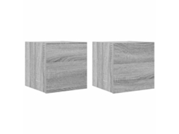 Conjunto de 2 unidades de TV de parede MAISON EXCLUSIVE em Cinzento Sonoma (30,5x30x30 cm)