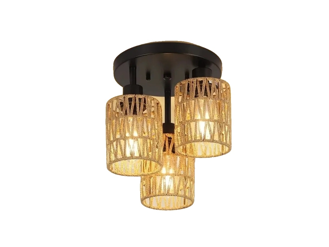 Luminária Pendente, Design Artesanal, Eficiente Em Energia, 3-chama, Sem Lâmpada