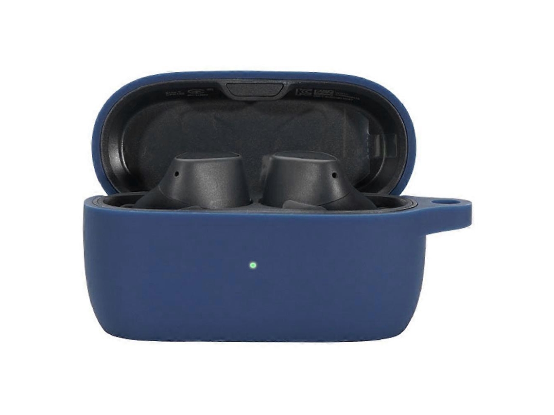 Capa Zruxe Para Jabra Elite 3 Silicone Azul Escuro (proteção Integral, Com Mosquetão)