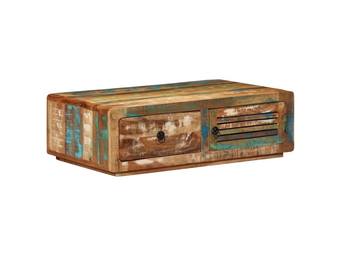 Vidaxl Mesa De Centro 89x55x29 Cm Madeira Recuperada Maciça