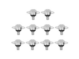 10pcs Termostato Térmico Manual com Chip Bimetálico 10a 250v