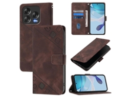Capa De Celular De Couro Com Relevo Skin Feel