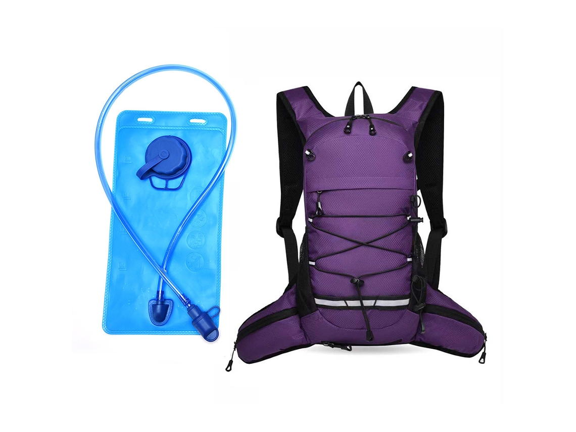 (roxo Com Reservatório De Hidratação) Mochila Leve Para Atividades Ao Ar Livre, Como Corrida Em Trilha E Ciclismo, Unissex.