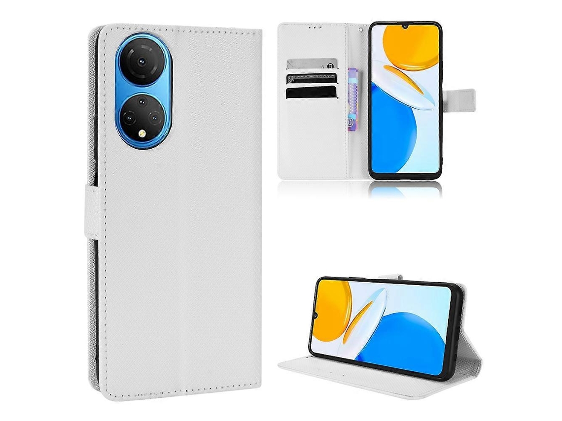 Capa De Celular For Honor X7 Em Couro Com Textura De Diamante