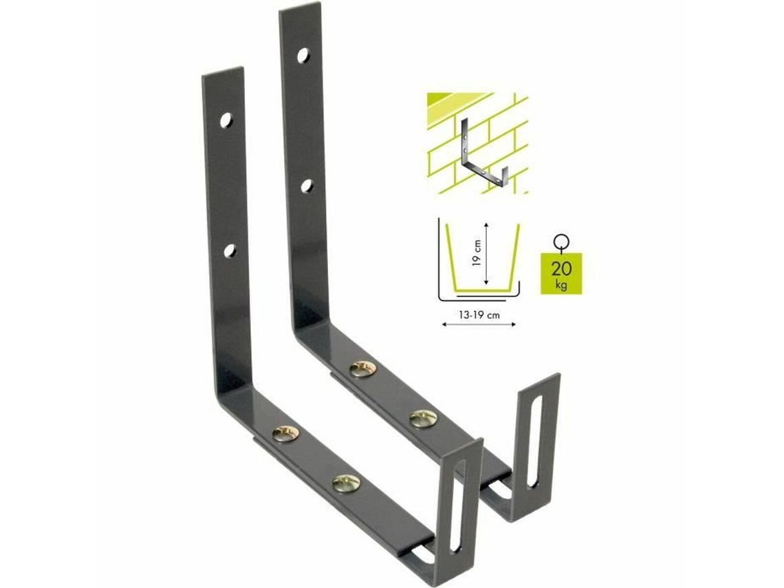 Suporte para Pendurar Floreiras GARDEN ID Wall Hook Preto
