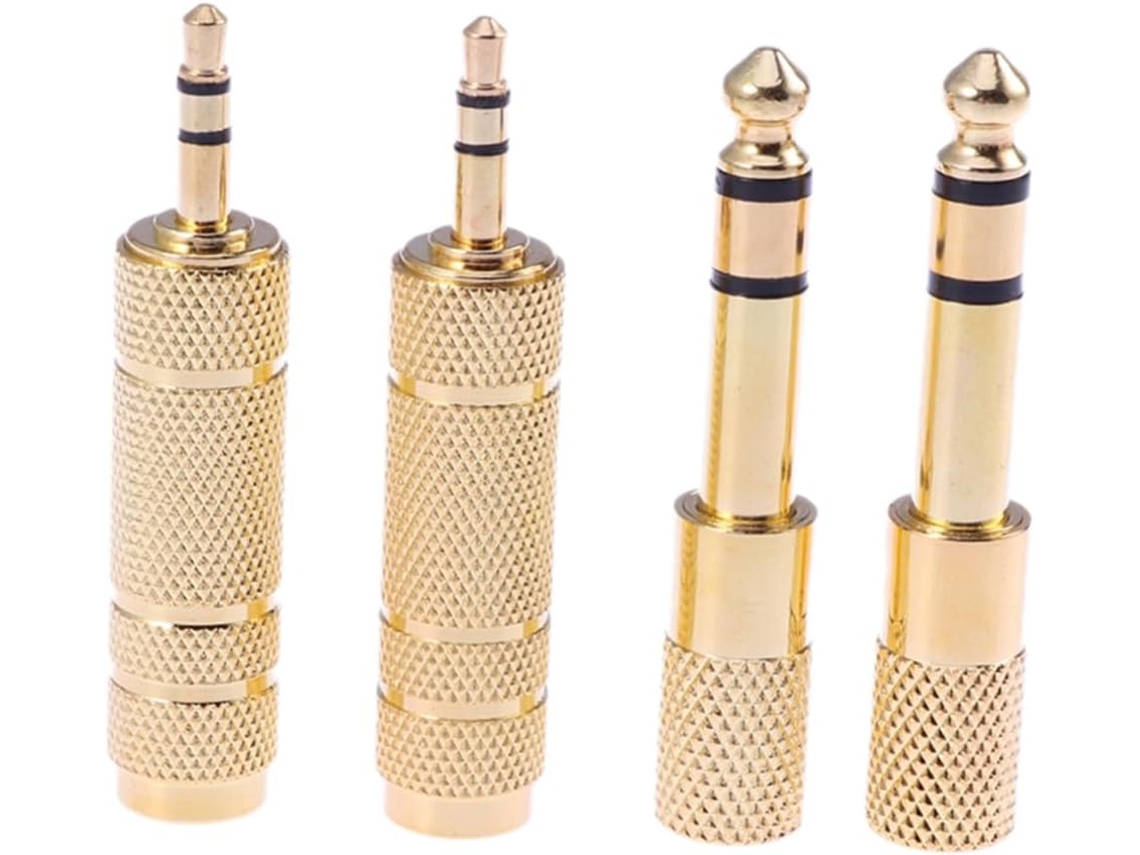 Conjunto De 4 Adaptadores De Áudio Com Plugue, Para Microfone