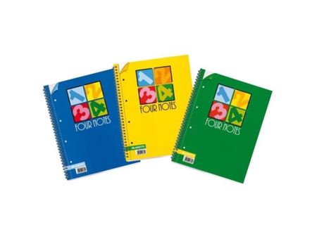 BLASETTI Caderno e bloco de quatro notas multicolorido