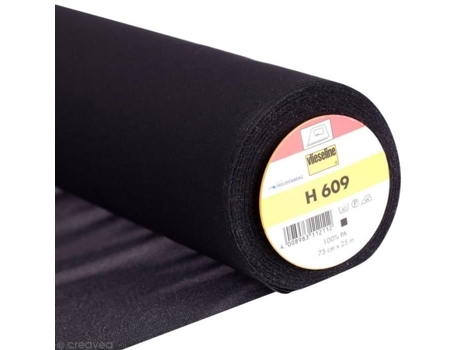 Entoilage Vlieseline H609 Preto Por Metro (sob Medida)