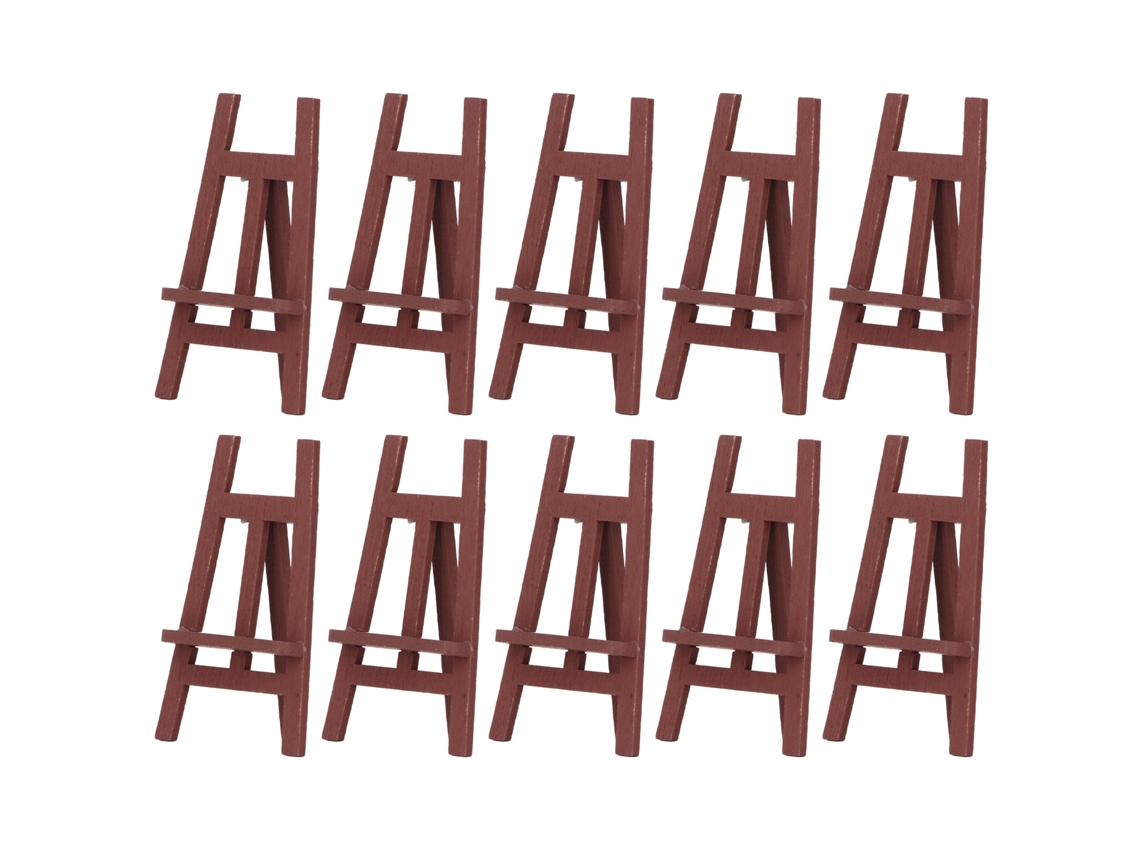 Mali 10pcs Cavalete de Pintura Miniatura de Pinheiro para Casinha de Boneca 1:12 1:6 Escala