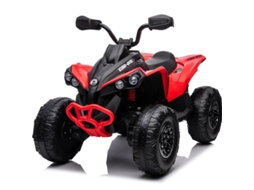 Can-am Renegade Quad Elétrico Infantil 3 A 7 Years – Veículo 4x4 Com Bateria - Li-ion Quad Com Bluetooth, Cinto De Segurança &amp; Pneus Eva – Vermelho